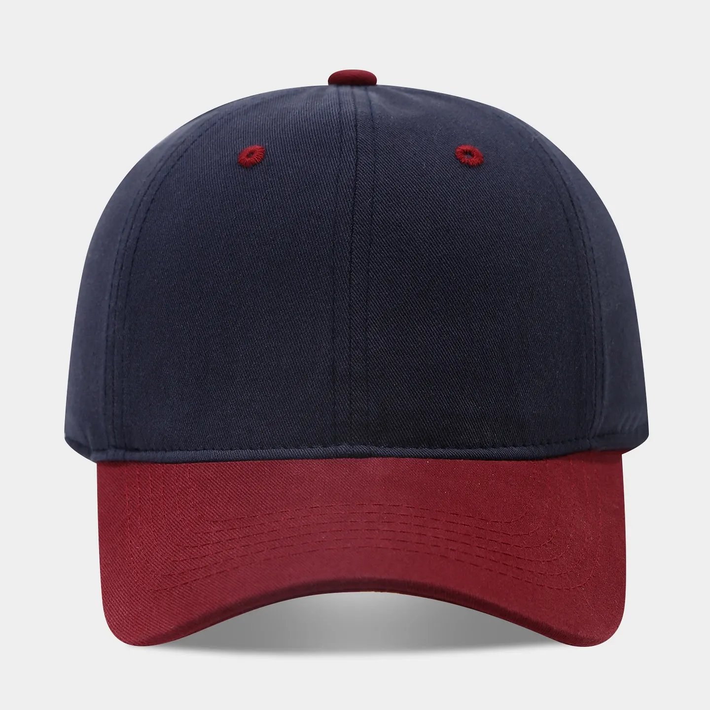 Two-Tone Baseball Cap - Burgundy