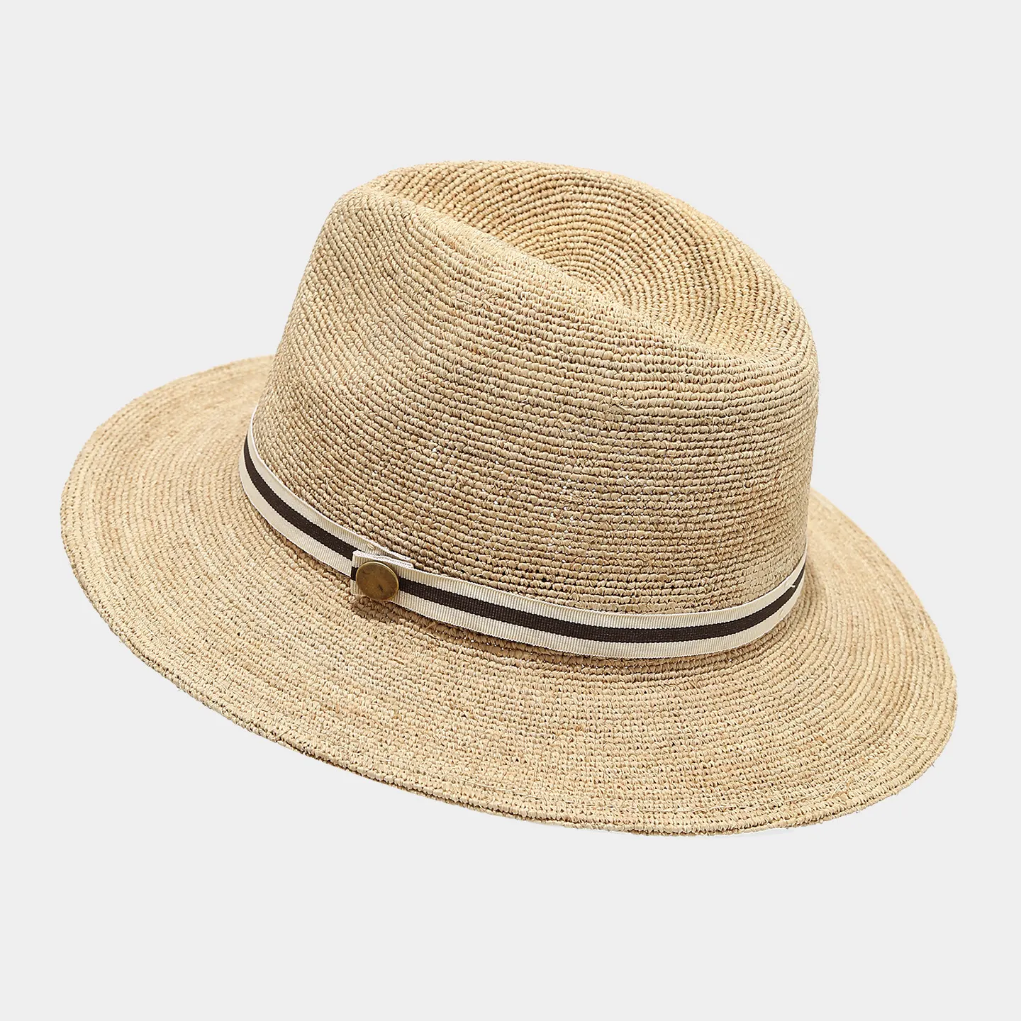 Raffia Grass Woven Hat - Cream